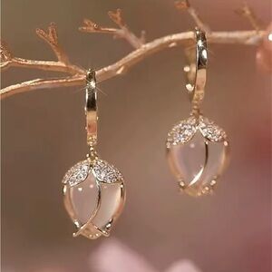 Elegant Gold and Silver Teardrop Earrings